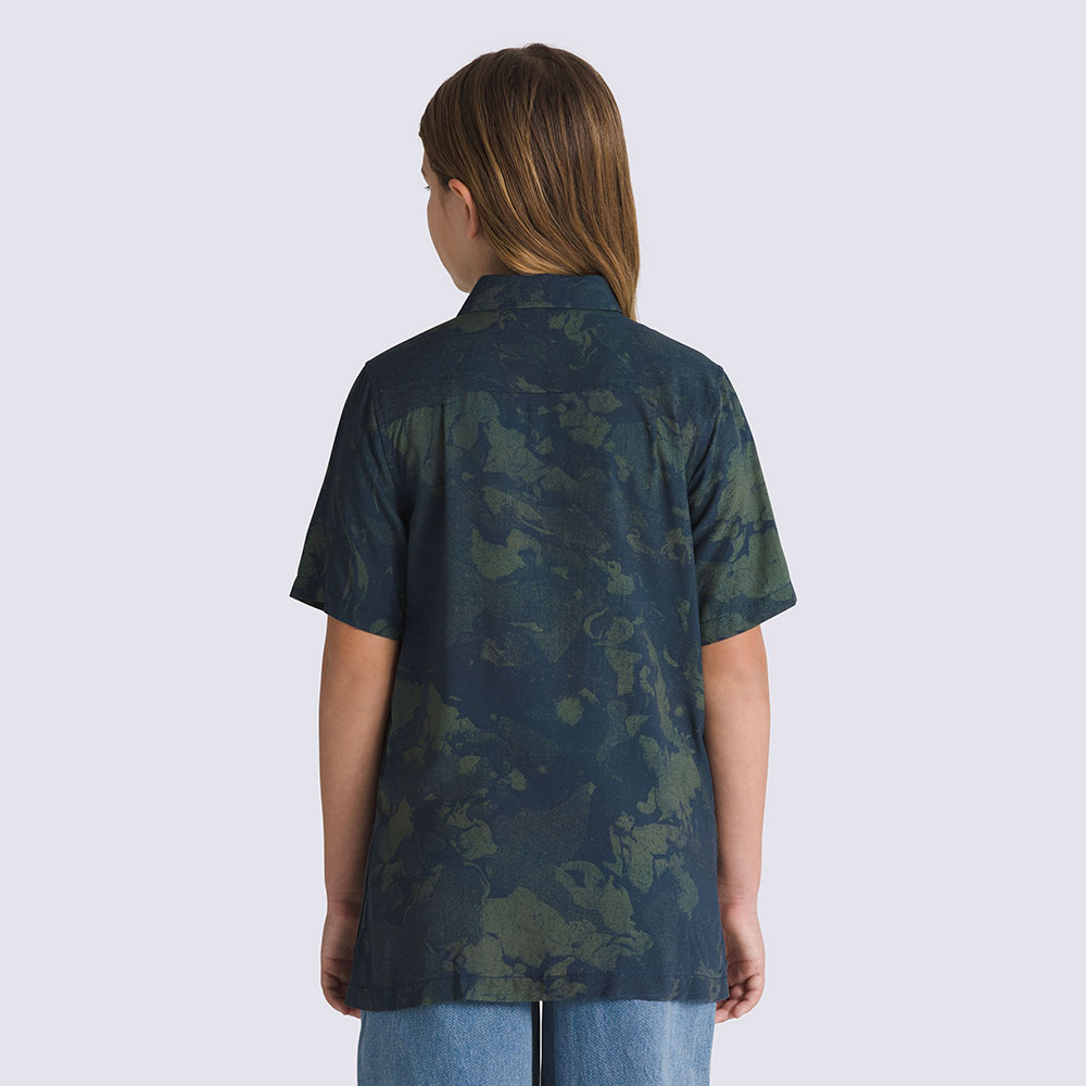 키즈 반스 루즈 캠프 칼라 반소매 티셔츠