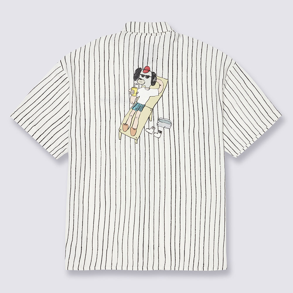 반스 아티스트 컬렉션 Vans x Riroo 도그 스트라이프 반소매 셔츠